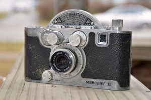 My Universal Mercury II 35mm camera. The serial number of this camera indicates that its an earlier sample, probably made between 1946-1948.