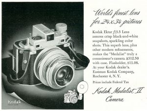 An advertisement for the Medalist II in 1947 shows the price with case as $312.50 which is over $3300 today.