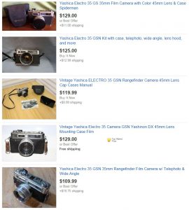 The Yashica Electro 35 is a wonderful camera, but is so common and plentiful, you'd be crazy to pay these prices for one.