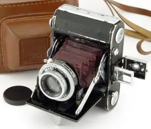 An example of an early Waltax with the folding viewfinder.
