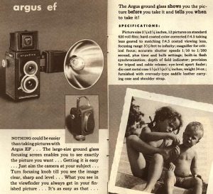 A brochure showing how Argus marketed the EF.