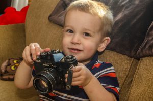 The Asahi Pentax ES II is toddler approved!