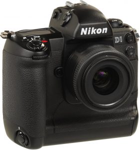 The Nikon D1 was Nikon's first true DSLR. It had a 2.6 megapixel censor and cost $4999.