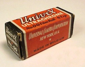 This is an example of Univex 00 film used in their pre-war cameras like the Mercury CC.