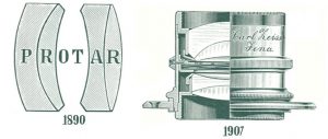 A schematic of Zeiss' first lens, the 4-element Protar.