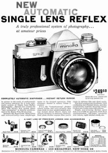 Ad ad for the original Minolta SR-2 lists the price as $249.50.