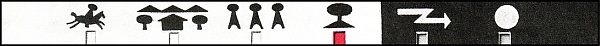 Prakti Motivregister mit den Motivgruppen “Sport”, “Landschaft”, “Gruppenaufnahmen”, “Portrait”, Blitzaufnahmen”, “beliebig - B” (v.l.n.r) Prakti Motivregister mit den Motivgruppen “Sport”, “Landschaft”, “Gruppenaufnahmen”, “Portrait”, Blitzaufnahmen”, “beliebig - B” (v.l.n.r)