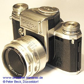 Contax FBM mit gut sichtbarer Lederpr�gung des Ernemannturms