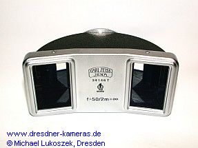 Carl-Zeiss-Jena-Stereovorsatz mit der Basis 65 mm f�r Aufnahmen von 2 m bis unendlich