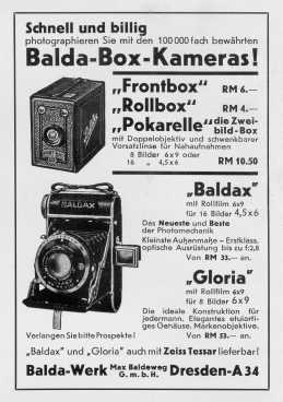 Balda-Werbung 1935
