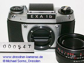 Exa 1b #000547; Nullserienkamera mit schwarz eloxiertem M42-Anschraubring und Gravur ?aus DRESDEN? Exa 1b #000547; Nullserienkamera mit schwarz eloxiertem M42-Anschraubring und Gravur ?aus DRESDEN?