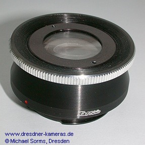 Ihagee lens magnifier version 1a (from 1952), housing height 19 mm, lens diameter 23 mm, with holes for screw-in tool on lens mount Ihagee lens magnifier version 1a (from 1952), housing height 19 mm, lens diameter 23 mm, with holes for screw-in tool on lens mount
