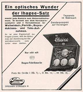 Ihagee-Satz (Werbeanzeige, 1926) Ihagee-Satz (Werbeanzeige, 1926)