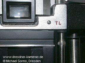 Exa 1b #649323 - Half-frame version 18x24 as a perpetrator's camera, stamped and red-filled TL marking
