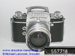 Exa #557718 (1959) with Meyer Primagon 4.5/35 (serial number in ground-out field)