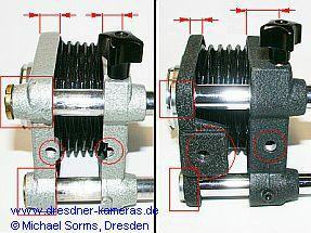 Prototyp des Ihagee-Kleinst-Balgennaheinstellgeräts Prototyp des Ihagee-Kleinst-Balgennaheinstellgeräts