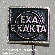 various Exa and Exakta lapel pins