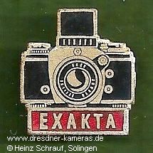 various Exa and Exakta lapel pins
