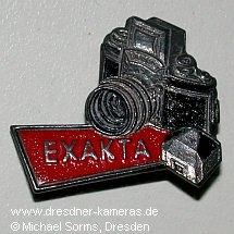 various Exa and Exakta lapel pins
