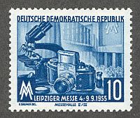 Not a promotional item, but nevertheless extremely effective in advertising ? the Exakta postage stamp for the Leipzig Autumn Fair 1955