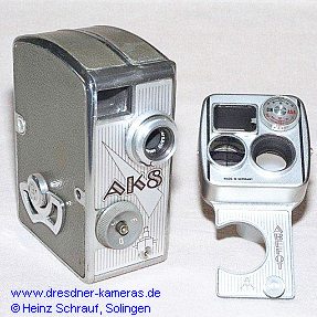 AK 8 - second version from 1957 with aluminum front panel and ABEFOT exposure metering attachment AK 8 - second version from 1957 with aluminum front panel and ABEFOT exposure metering attachment