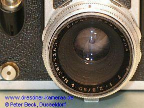Ernst Abbe Jena T 1:2.8/50, variant of the Tessar 2.8/50
