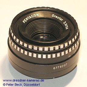 Pentacon Orestor 2.8/50 (M42 automatic), name variant of the Meyer Domiplan 2.8/50