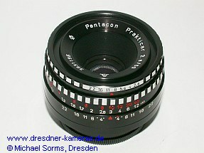 Pentacon Prakticar 2.8/50 (M42 Automatic) #3931196; Extremely rare name variant or prototype of a name variant of the Meyer Domiplan 2.8/50
