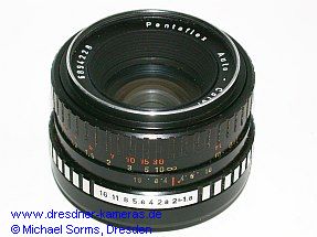 Pentaflex Auto-Color 1.8/50 (M42 Automatic) #6894228, a variant of the Meyer Oreston 1.8/50