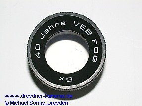 Advertising optics 40 years VEB FOG (Fine Optics Factory G�rlitz)
