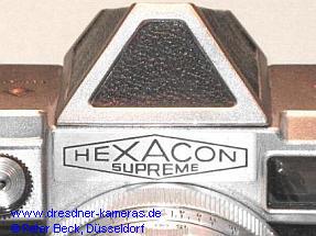 Hexacon Supreme #35150 mit B 2/58 (Praktina-FX-Exportversion für den US-Markt) Hexacon Supreme #35150 mit B 2/58 (Praktina-FX-Exportversion für den US-Markt)