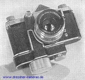 Praktina Prototyp mit Federmotor, abgebildet in "Die Fotografie" Heft 11/1952 Praktina Prototyp mit Federmotor, abgebildet in "Die Fotografie" Heft 11/1952