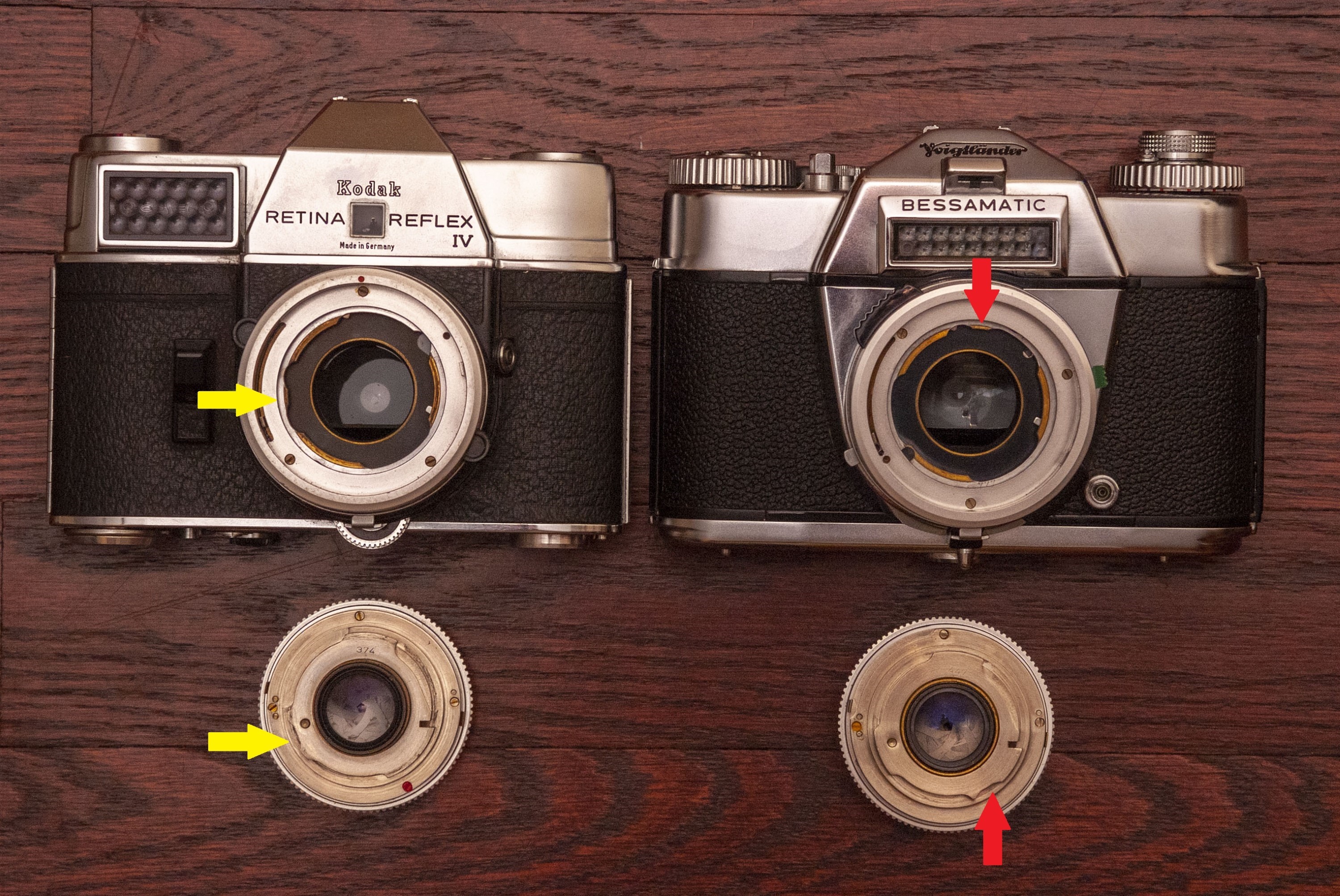 FORSTER DKL Mount Lens Cap & Body Cap Set – For Kodak Retina Reflex, Voigtlander Bessamatic
