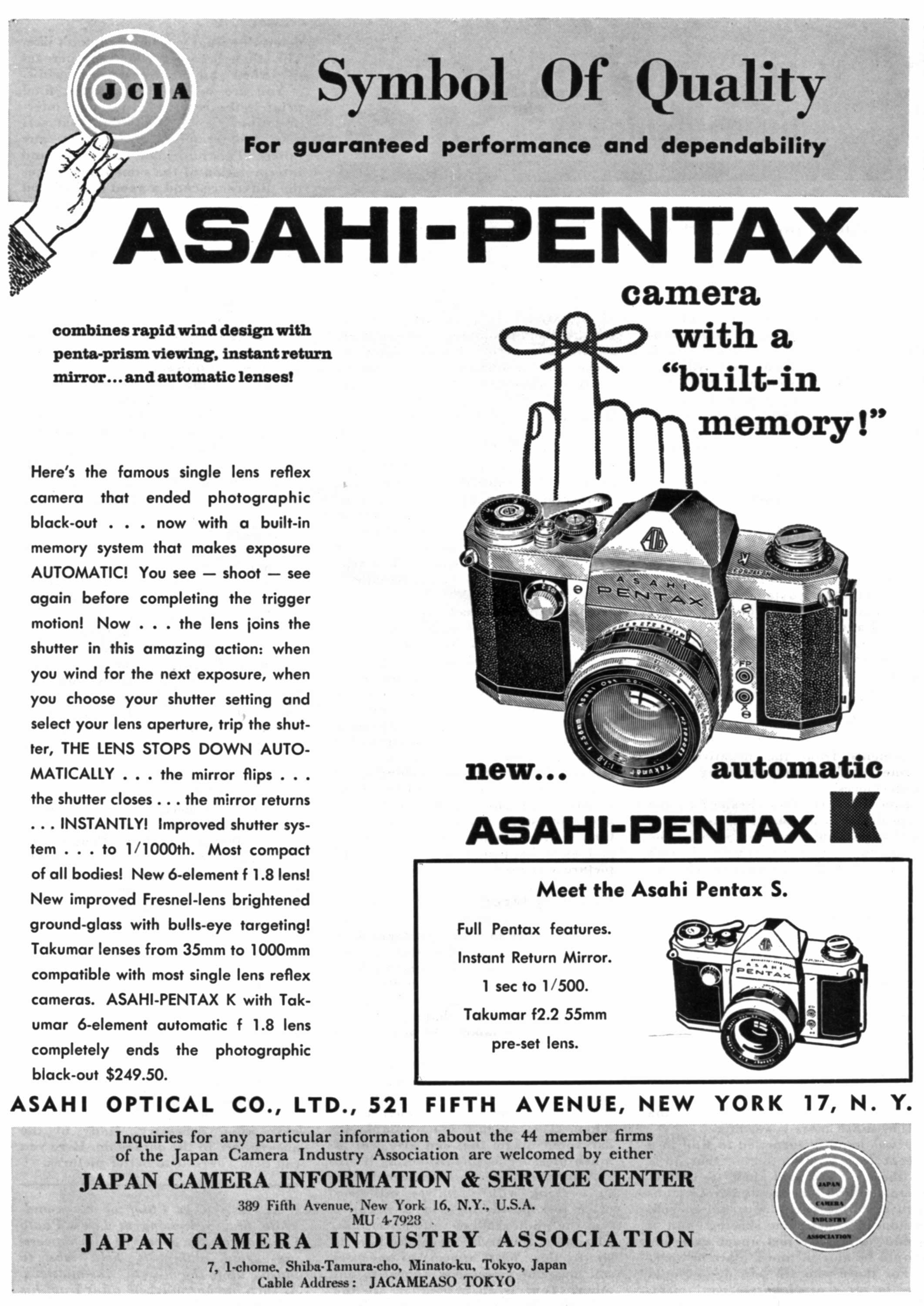 Asahi Pentax and Pentax K (1957 - 1958) - mike eckman dot com