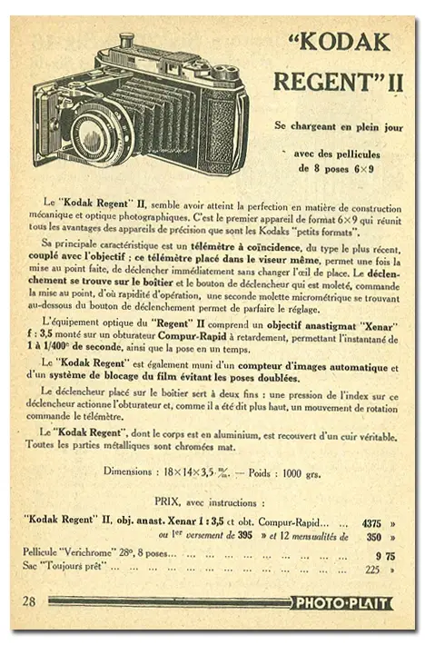 Kodak Regent (1935) - mike eckman dot com